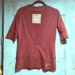 Vanity short sleeve with kangaroo pocket